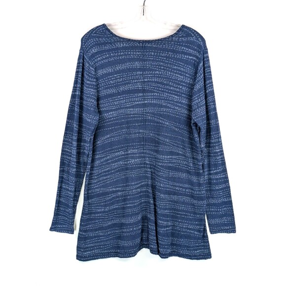 J Jill Womens Pure Jill Pullover V Neck Tunic Sweater Large Blue - Picture 5 of 9